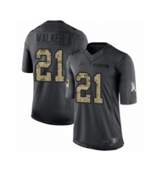 Men's Detroit Lions #21 Tracy Walker Limited Black 2016 Salute to Service Football Jersey