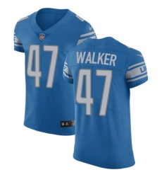 Men's Nike Detroit Lions #47 Tracy Walker Blue Team Color Vapor Untouchable Elite Player NFL Jersey
