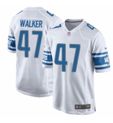 Men's Nike Detroit Lions #47 Tracy Walker Game White NFL Jersey