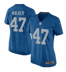 Women's Nike Detroit Lions #47 Tracy Walker Game Blue Alternate NFL Jersey