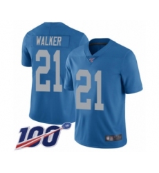 Youth Detroit Lions #21 Tracy Walker Blue Alternate Vapor Untouchable Limited Player 100th Season Football Jersey