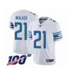 Youth Detroit Lions #21 Tracy Walker White Vapor Untouchable Limited Player 100th Season Football Jersey