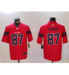 Men's Houston Texans #87 Cade Stover Red Vapor Untouchable Football Stitched Jersey