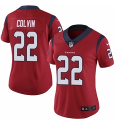 Women's Nike Houston Texans #22 Aaron Colvin Red Alternate Vapor Untouchable Limited Player NFL Jersey