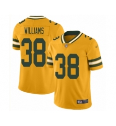 Men's Green Bay Packers #38 Tramon Williams Limited Gold Inverted Legend Football Jersey