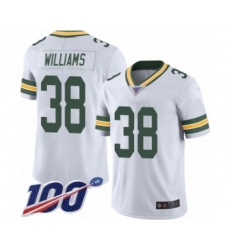 Men's Green Bay Packers #38 Tramon Williams White Vapor Untouchable Limited Player 100th Season Football Jersey