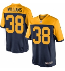 Youth Nike Green Bay Packers #38 Tramon Williams Limited Navy Blue Alternate NFL Jersey