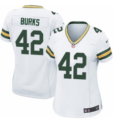Women's Nike Green Bay Packers #42 Oren Burks Game White NFL Jersey