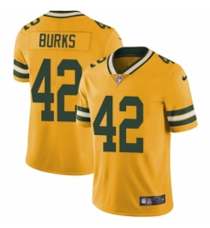 Youth Nike Green Bay Packers #42 Oren Burks Limited Gold Rush Vapor Untouchable NFL Jersey