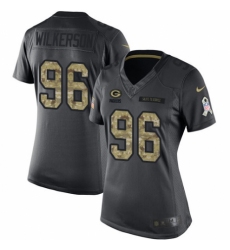 Women's Nike Green Bay Packers #96 Muhammad Wilkerson Limited Black 2016 Salute to Service NFL Jersey
