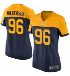 Women's Nike Green Bay Packers #96 Muhammad Wilkerson Limited Navy Blue Alternate NFL Jersey