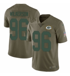 Youth Nike Green Bay Packers #96 Muhammad Wilkerson Limited Olive 2017 Salute to Service NFL Jersey