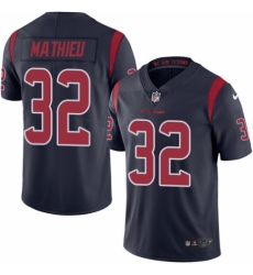 Men's Nike Houston Texans #32 Tyrann Mathieu Limited Navy Blue Rush Vapor Untouchable NFL Jersey