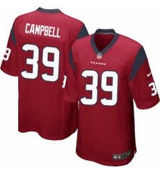 Men's Nike Houston Texans #39 Ibraheim Campbell Game Red Alternate NFL Jersey