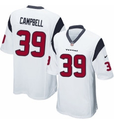 Men's Nike Houston Texans #39 Ibraheim Campbell Game White NFL Jersey
