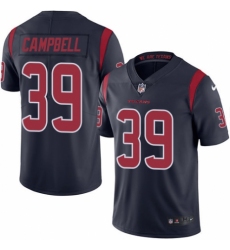 Men's Nike Houston Texans #39 Ibraheim Campbell Limited Navy Blue Rush Vapor Untouchable NFL Jersey