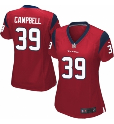 Women's Nike Houston Texans #39 Ibraheim Campbell Game Red Alternate NFL Jersey