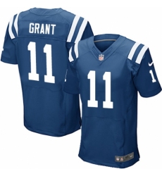 Men's Nike Indianapolis Colts #11 Ryan Grant Elite Royal Blue Team Color NFL Jersey