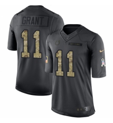 Men's Nike Indianapolis Colts #11 Ryan Grant Limited Black 2016 Salute to Service NFL Jersey