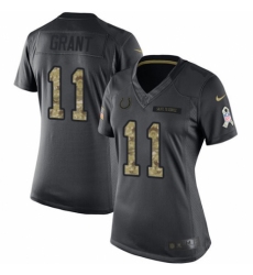 Women's Nike Indianapolis Colts #11 Ryan Grant Limited Black 2016 Salute to Service NFL Jersey