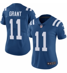 Women's Nike Indianapolis Colts #11 Ryan Grant Royal Blue Team Color Vapor Untouchable Elite Player NFL Jersey