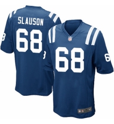 Men's Nike Indianapolis Colts #68 Matt Slauson Game Royal Blue Team Color NFL Jersey