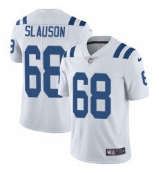 Men's Nike Indianapolis Colts #68 Matt Slauson White Vapor Untouchable Limited Player NFL Jersey