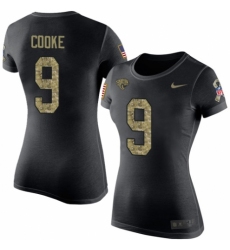 NFL Women's Nike Jacksonville Jaguars #9 Logan Cooke Black Camo Salute to Service T-Shirt