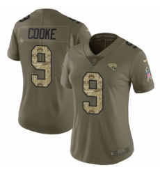 Women's Nike Jacksonville Jaguars #9 Logan Cooke Limited Olive/Camo 2017 Salute to Service NFL Jersey