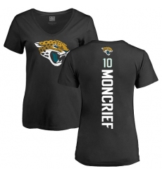 NFL Women's Nike Jacksonville Jaguars #10 Donte Moncrief Black Backer V-Neck T-Shirt