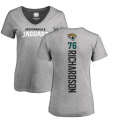 NFL Women's Nike Jacksonville Jaguars #76 Will Richardson Ash Backer T-Shirt
