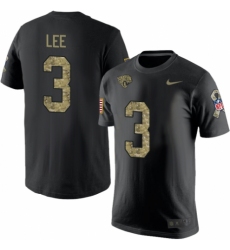 NFL Men's Nike Jacksonville Jaguars #3 Tanner Lee Black Camo Salute to Service T-Shirt