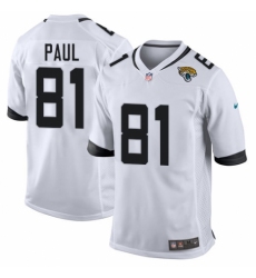 Men's Nike Jacksonville Jaguars #81 Niles Paul Game White NFL Jersey
