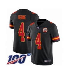 Men's Kansas City Chiefs #4 Chad Henne Limited Black Rush Vapor Untouchable 100th Season Football Jersey