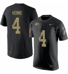 NFL Men's Nike Kansas City Chiefs #4 Chad Henne Black Camo Salute to Service T-Shirt