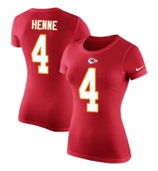 NFL Women's Nike Kansas City Chiefs #4 Chad Henne Red Rush Pride Name & Number T-Shirt