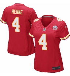 Women's Nike Kansas City Chiefs #4 Chad Henne Game Red Team Color NFL Jersey