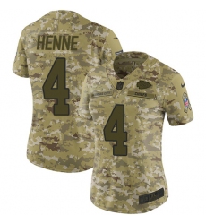 Women's Nike Kansas City Chiefs #4 Chad Henne Limited Camo 2018 Salute to Service NFL Jersey
