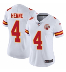 Women's Nike Kansas City Chiefs #4 Chad Henne White Vapor Untouchable Elite Player NFL Jersey