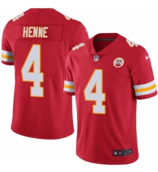Youth Nike Kansas City Chiefs #4 Chad Henne Red Team Color Vapor Untouchable Limited Player NFL Jersey