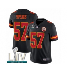Men's Kansas City Chiefs #57 Breeland Speaks Limited Black Rush Vapor Untouchable Super Bowl LIV Bound Football Jersey