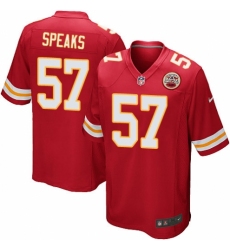 Men's Nike Kansas City Chiefs #57 Breeland Speaks Game Red Team Color NFL Jersey