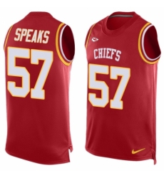 Men's Nike Kansas City Chiefs #57 Breeland Speaks Limited Red Player Name & Number Tank Top NFL Jersey