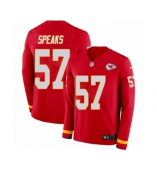Men's Nike Kansas City Chiefs #57 Breeland Speaks Limited Red Therma Long Sleeve NFL Jersey