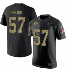 NFL Men's Nike Kansas City Chiefs #57 Breeland Speaks Black Camo Salute to Service T-Shirt