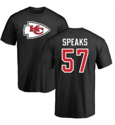 NFL Nike Kansas City Chiefs #57 Breeland Speaks Black Name & Number Logo T-Shirt