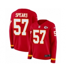 Women's Nike Kansas City Chiefs #57 Breeland Speaks Limited Red Therma Long Sleeve NFL Jersey