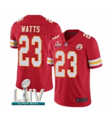 Men's Kansas City Chiefs #23 Armani Watts Red Team Color Vapor Untouchable Limited Player Super Bowl LIV Bound Football Jersey
