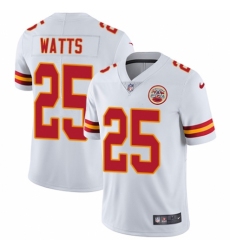 Men's Nike Kansas City Chiefs #25 Armani Watts White Vapor Untouchable Limited Player NFL Jersey