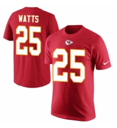 NFL Men's Nike Kansas City Chiefs #25 Armani Watts Red Rush Pride Name & Number T-Shirt